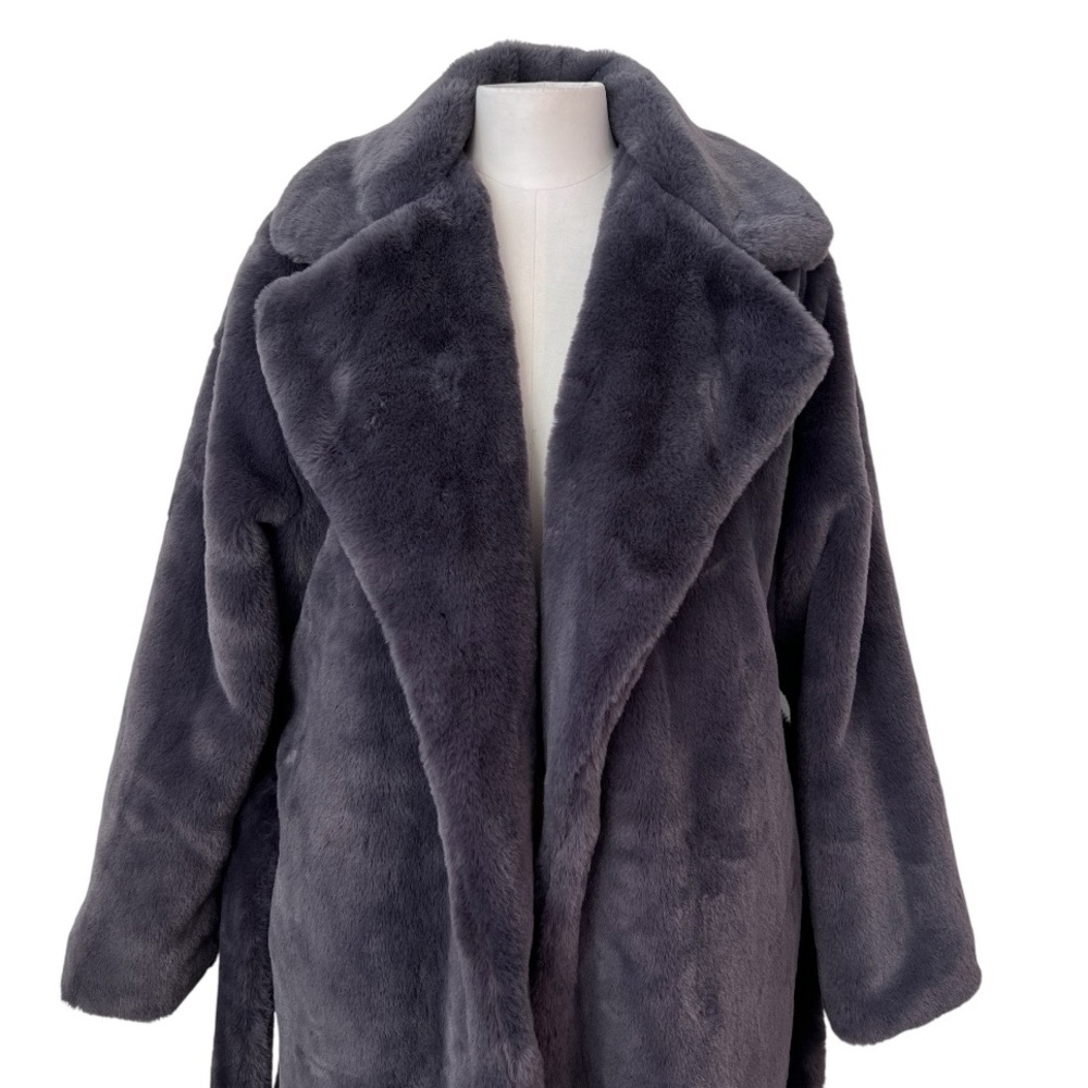 Apparis Faux Fur Grey Mona Coat size Small - Picture 6 of 16